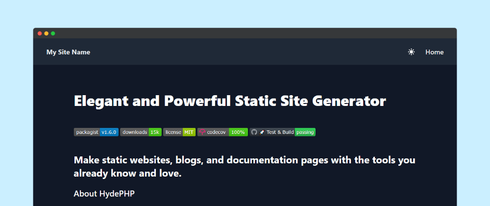 Example of a static website created from a GitHub Readme